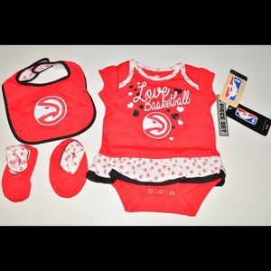 NBA OFFICIAL-3 Piece Set-Atlanta Hawks-3-6 months